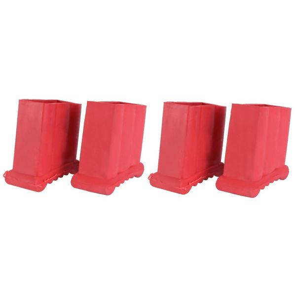 VORCOOL 4 PCS Ladder Foot Home Furniture Plastic Chair Small Giant Ladder Accessories Anti-Slip Furniture Feet Feet Pads for Stepladder Protective Pads Rubber Pads Red Rubber Handle Replacement