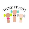CafePress Work It Out 4" Round MDF Wood Ornament