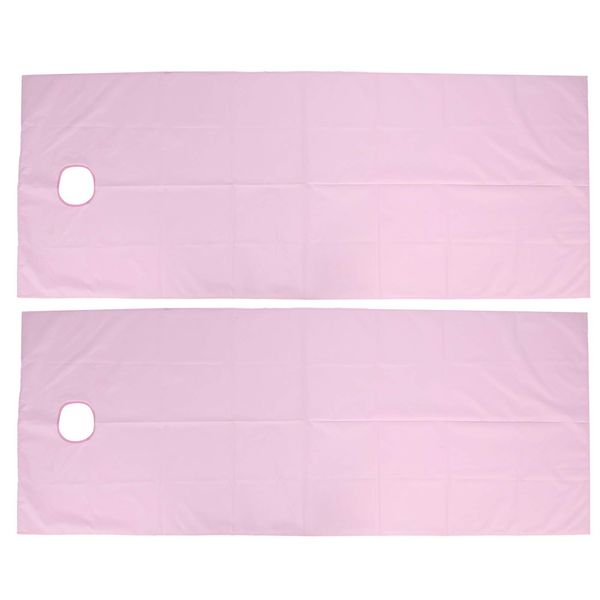 Spa Massage Bed Sheet Reusable 2Pcs Massage Bed Sheet Oil Proof Waterproof Polyester SPa Salon Table Cover With Face Hole Mattress Soft Cotton Beauty Salon (pink)