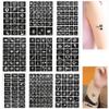 FOCCTS 353 Patterns Temporary Tattoo Stencils 18 Sheets Reusable Tattoo Stickers Removable Body Art Stencil Templates for Women Kids Teenager