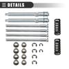 Car Door Hinge Bushing Kit for Chevrolet with Spring Silver Tone Black 1 Set