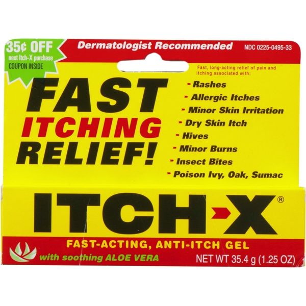 4 Pack Itch X Anti Itch Gel Itch Relief 1.25 Oz Each