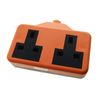 Ex-Pro 2 Gang High Impact Trailing Extension Socket, without Plug and Cable, 13A, Orange - 1 Pack