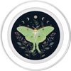 Celestial Moon Moth Butterfly Floral Pattern PopSockets PopGrip for MagSafe