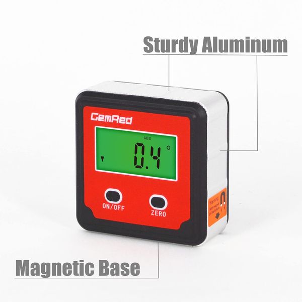 GemRed Digital Angle Gauge (Green Backlight)