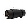 MASO 7 Pin Trailer Socket Plug Waterproof Electrical Plug Adapter for 7 Pin Trailer 12V Input Durable Plastic Construction
