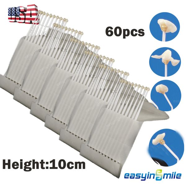 60Pc Dental lab Disposable Sticky Applicators With Adhesive Tip Micro Brush 10CM
