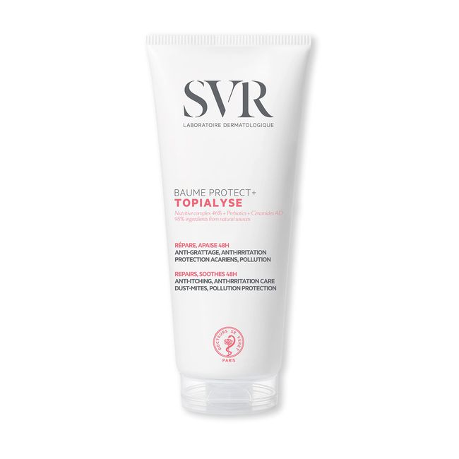 SVR TOPIALYSE Baume Protect+ Intensive Face and Body Moisturising Balm - 48hr Anti-Itching Soothing Care for Very Dry, Eczema-Prone Sensitive Skin, All Ages, 200ml