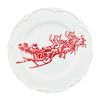 Mud Pie Christms Dessert Plate, Sleigh, 8" dia