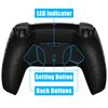 eXtremeRate Back Paddles Programable RISE4 V3 Remap Kit for PS5 Controller BDM-030 040 050, Upgrade Board Textured Black Redesigned Bottom Shell 4 Back Buttons Set for PS5 Controller - NO Controller