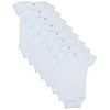 Gerber Baby 8-Pack Short Sleeve Onesies Bodysuits, Solid White, Preemie