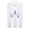 Basic Sense 25mm Plain Braces Heavy Duty engraved Clips, White