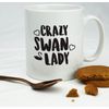 Hippowarehouse Crazy swan Lady Printed Mug Cup Ceramic 10oz