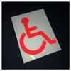Safe-Tee Reflective RED 9cm Disabled Driver Motability Wheelchair User Disability Sticker