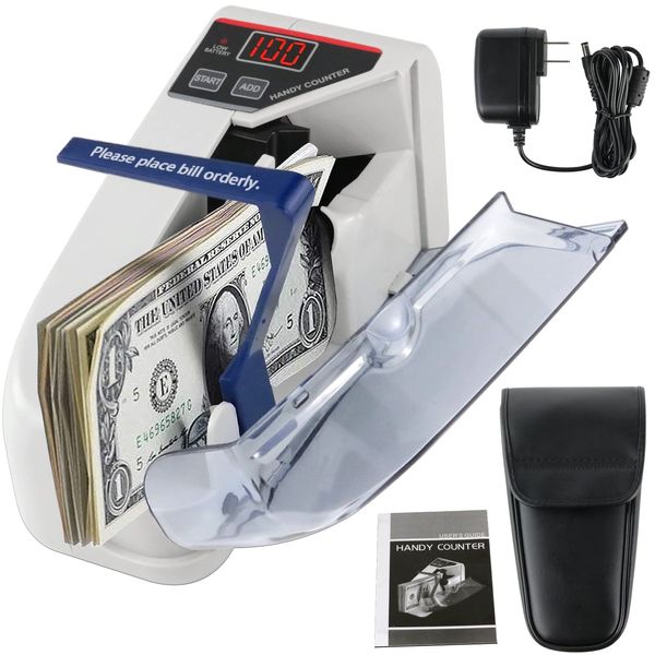 Money Counter Automatic Bill Calculator, Money Counter, Small Bills, Small Bill Counter, Approximately 600 Bills Per Minute, Automatic Calculation, Suitable for Calculating Various Bills, Tickets, Gift Certificates, etc