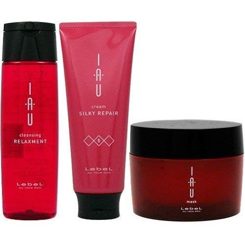 Rubel IAU Cleansing Relaxation (Shampoo) 7.8 fl oz (200 ml) & Io Cream Silky Repair Treatment, 7.8 fl oz (200 ml) & Iomask 6.0 oz (170 g)