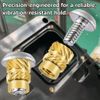 440Pcs Threaded Inserts Bolt Set M2.5 M3 Heat Set Insert Brass Nut with Bolt for 3D Printed Plastic Parts