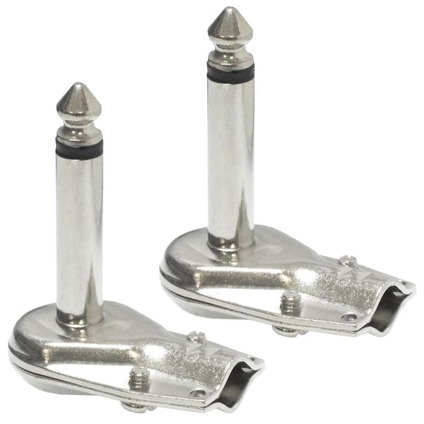 KAUMO Mono Phone Plug L Shape Patch Cable DIY (Set of 2)