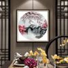 Cross Stitch, Chinese Style, Landscape, Round, C0276