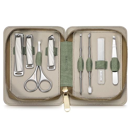 HAPPITON 8PCS Set Manicure Kit Pedicure In Acciaio Inox Nail Clipper Cura Personale Unghie Del Piede Delle Unghie Delle Unghie Delle Mani