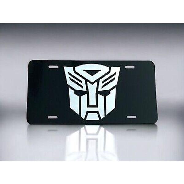 Transformers, Laser Engraved Front License Plate.  Very Durable and Stylish!