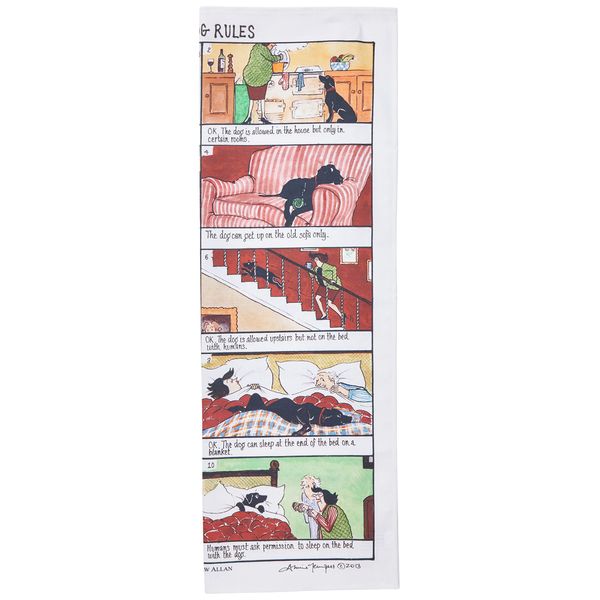 Tottering By Gently Tea Towel - Dog Rules