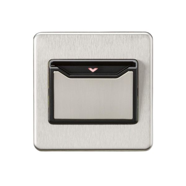 Knightsbridge Key Card Switch, Brushed Chrome