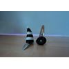 Striped Devil Clip-on Horns (Striped Black and White)