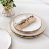 Ceramic Dinnerware Sets,Handmade Reactive Glaze Plates and Bowls Set,Highly Chip