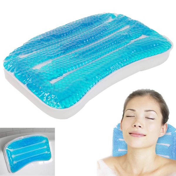 Best gifts Relaxation Bath Pillow with Gel Calming & Easing Compression Head Neck Support