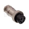 10101510172 Circular Cable Connector 5 Pin Female Silver Locking Ring
