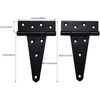 Gate Hardware Kit Heavy Duty,with Self Locking Gate Latch,6 Inch T Str