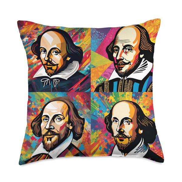 Radiant Shakespeare Throw Pillow