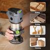 WORKPRO Compact Router Kit W/6 Variable Speeds 6.5Amp Corded Trimmer Router Tool