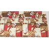 SET OF 2 SAME PRINTED MICROFIBER TOWELS (15 x 25") COFFEE CUPS STACK & SPOONS,SH