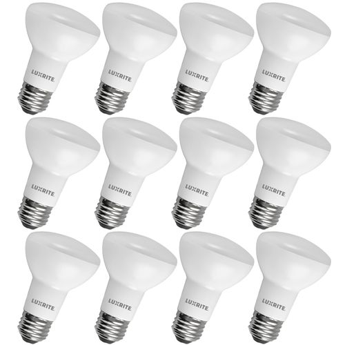 LUXRITE BR20 LED Bulb, 45W Equivalent, 3000K Soft White, Dimmable, 460 Lumens, R20 LED Flood Light Bulb 6.5W, Energy Star, Damp Rated, E26 Base, Perfect for Recessed and Track Lighting (12 Pack)