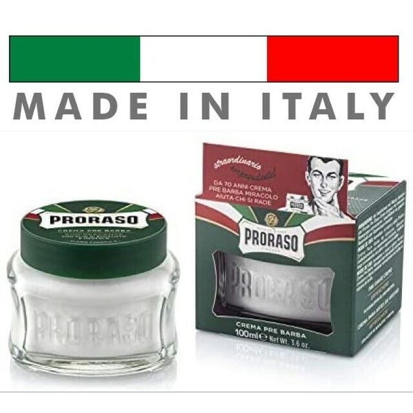 PRORASO Green Pre Shave Cream For Men Gift