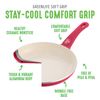 2 Quart Healthy Ceramic Nonstick Cookware Set Red Effortless Cleanup