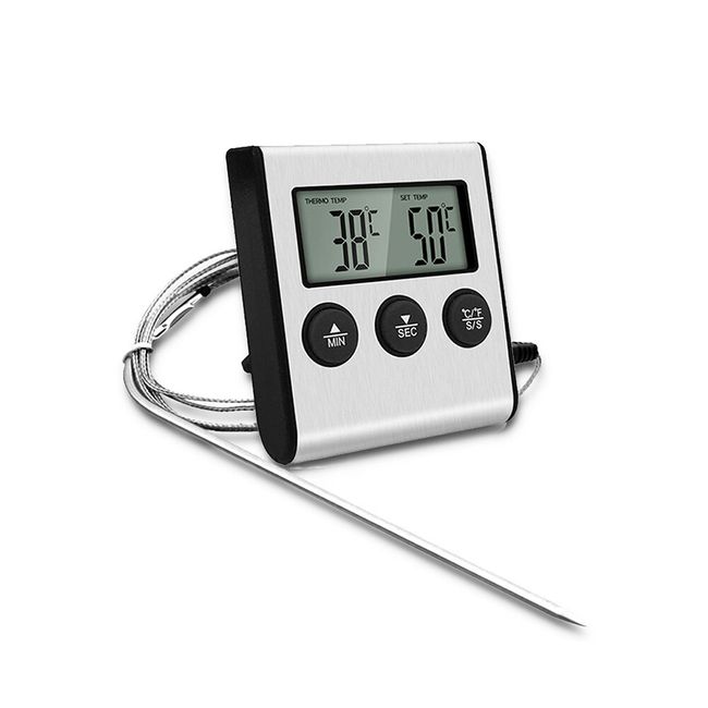 Food Thermometer with 125 mm Long Probe to Measure Meat Temperature