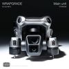 WRAPGRADE Skin Stickers compatible with DJI Air 3 | Full Wrap Set (TITANIUM)