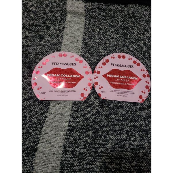 Vitamasques Vegan Collagen Lip Mask - 2 Lip Mask - NEW and SEALED