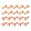 sourcing map 30 Pcs 15/64" x 35/64" Round Head Copper Solid Rivets Fasteners