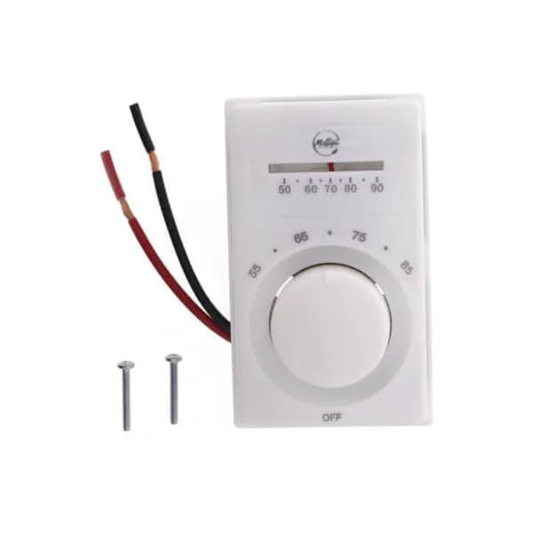 Line Voltage Thermostat, SPST Cooling, 3" W, Mfr: 803A-A
