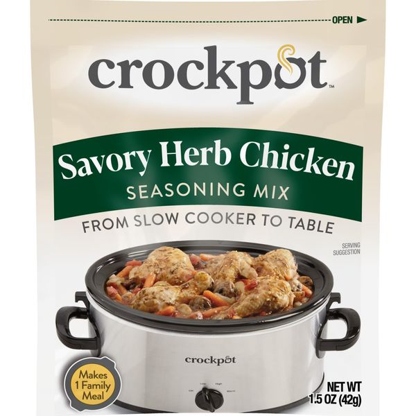 Crock-Pot Savory Herb Chicken Seasoning Mix for Crockpots and Slow Cookers, 1.5 Ounce (Pack of 12)