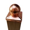 5.5" x 5.5" Solid Copper Ball Post Cap for True/Actual Wooden Posts (Will NOT Work with True 6" x 6" Posts)