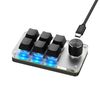 SinLoon Mini Macro Programmable Keyboard USB Mini 6 Key 1 Knob Mechanical OSU Gaming Keyboard RGB DIY Multi-Function Keyboard Compatible with Mac OS, Windows (Black)