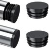 28 PCS Black Round Tube Plastic Plugs End Caps (38mm)