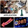 sourcing map 100pcs 5mm LED Diode Lights, Green DC 12V Pre-Wired Small Emitting LED Light High Brightness