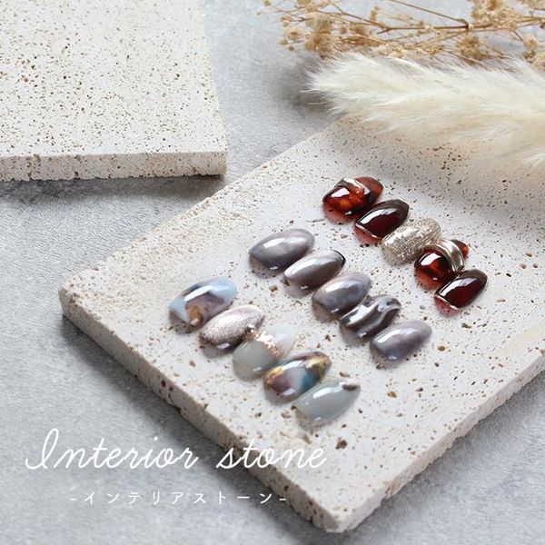 Interior Stone Photography Accessories Stone Plate Rectangle Accessory Tray Natural Stone Chip Photography Display Nail Gel Nail Mail Order