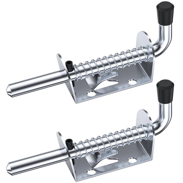 2 PCS 128MM Heavy Duty Spring Latch Pins,Spring Loaded Gate Latch